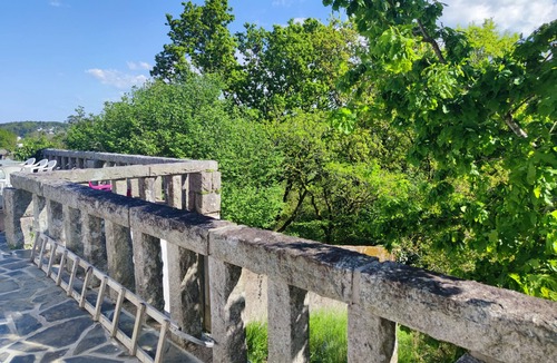 Huelgoat Cottage | Tree oasis. Large terrace overlooking lake and forest.