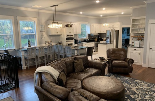 Pottsboro House | Tree Top Lake Views with lake access for swimming fishing boating 250 ft away!