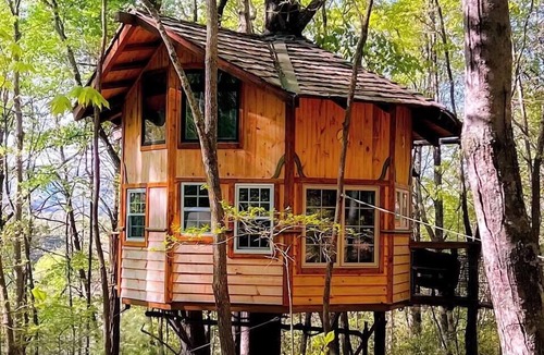 Copperhill Cabin | Treehouse Resort ~Dog Friendly~18-hole disc golf