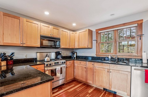 Stowe Area House | Treetops: 4 br, woodstove, a/c, deck & views, firepit, garage, great location!