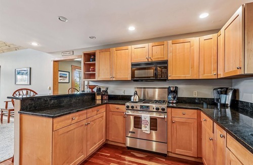 Stowe Area House | Treetops: 4 br, woodstove, a/c, deck & views, firepit, garage, great location!