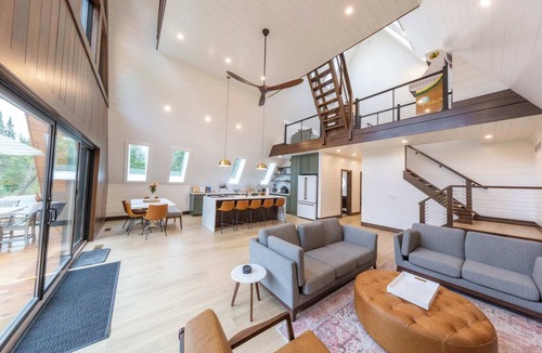 Indian River House | TreeTops Ayframe, Supersized AFrame on the River with Hot Tub