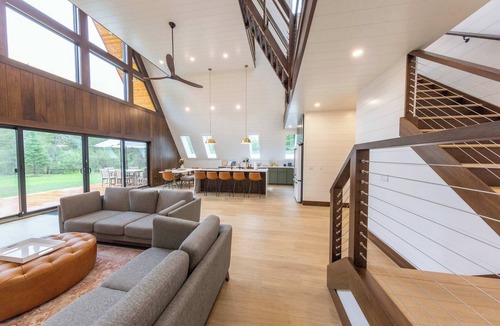 Indian River House | TreeTops Ayframe, Supersized AFrame on the River with Hot Tub