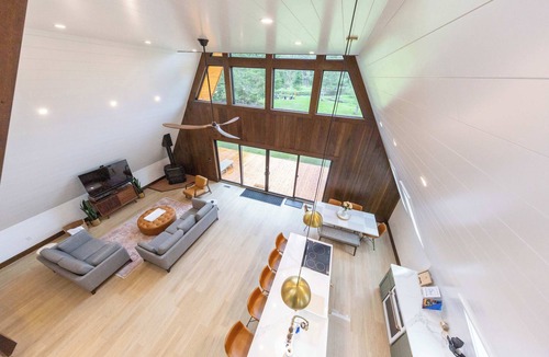 Indian River House | TreeTops Ayframe, Supersized AFrame on the River with Hot Tub