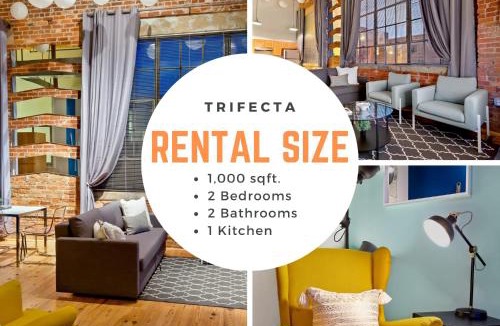 Downtown Apartment | Trifecta Historic Brick 2BR Getaway Superhost