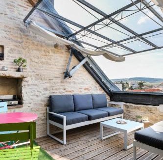 Beaune Apartment | Triplex de Charme : Terrasse/Vue Panoramique