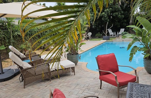 Riviera Estates House | Tropical Home! 3 bed/2 bath Oasis with Pool!