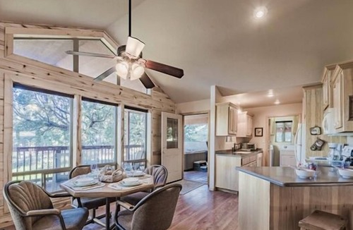 Ruidoso Cabin | Tucked Away Cabin | Quiet Forest Haven w/Hot Tub Deck & Cozy Gas Fire Ambiance