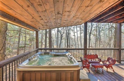 Broken Bow House | Tudor-Style Broken Bow Cottage w/Hot Tub & Decks!