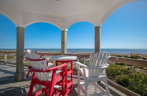 Caswell Beach House | Turtle Watch Too: Spacious Oceanfront Home with Elevator, Accessible Bathroom
