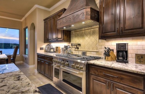 Highland Lake Estates House | Tuscan villa, 180° lake view, pool, outdoor kitchen, deep-water dock, boat lift