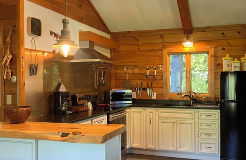Warrensburg Cabin | Two Bedroom Riverfront Log Cabin