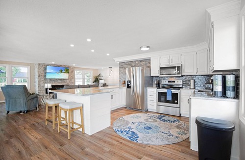 Sunrise Beach House | Two Homes, Large Deck, Firepit, Central Location