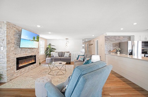 Sunrise Beach House | Two Homes, Large Deck, Firepit, Central Location