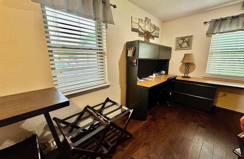 Keller Apartment | TX Speedway Studio: Desk + Cowboy Dipping Pool