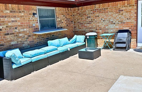 Keller Apartment | TX Speedway Studio: Desk + Cowboy Dipping Pool