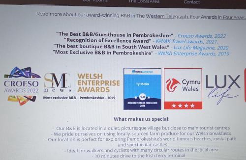 Cosheston Bed & Breakfast | Ty Melin