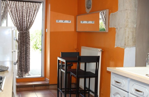 La Bruguiere House | Typical restored stone village house with cool, tranquil vaulted ceilings.