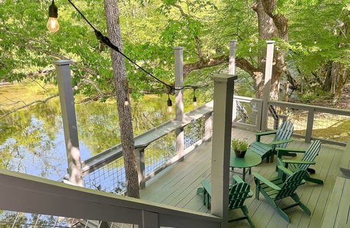 Sevierville Cabin | Ultimate Riverfront Cabin Retreat Private Swimming Hole Smoky Mountains