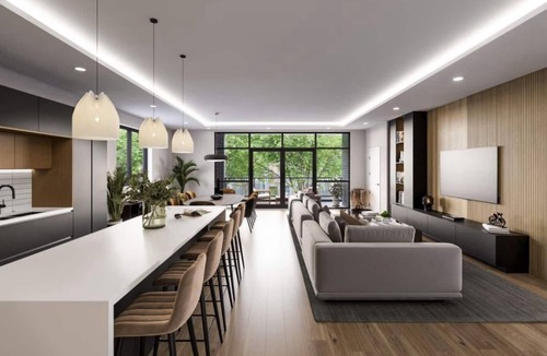 Uptown Apartment | Ultra-modern 4BR/2.5BA Uptown/Edgewater duplex, featuring a rooftop deck with fire pit and easy access to the lake, dining, shopping, and Chicago’s cultural highlights.