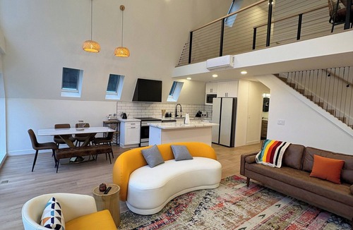 Forks House | Unique A-Frame, Private, River Facing in Forks with Sauna & Hot-tub