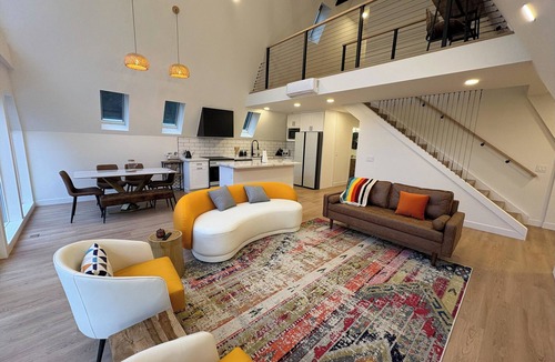 Forks House | Unique A-Frame, Private, River Facing in Forks with Sauna & Hot-tub