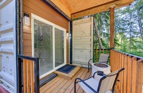 Pierce County Apartment | Unique Container Studio with Deck and Fire Pit!