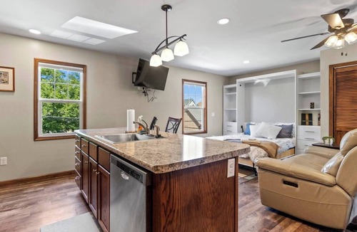West Central Apartment | Unique Downtown Studio | Jacuzzi Tub, Game Room Access