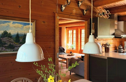 Ikast-Brande Municipality House | Unique log cabin in quiet forest