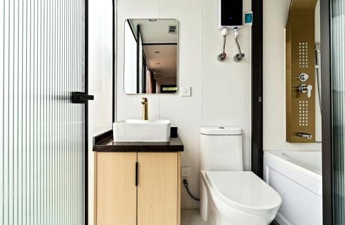 Taos House | Unique Tiny House Space Cabin with Rooftop Patio and 360° Mountain Views near Taos, New Mexico