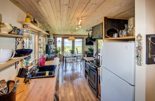 Lopez Island House | Unique waterfront home with lake & ocean views plus private sauna