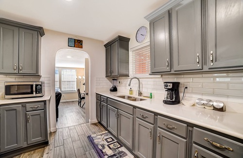 San Antonio House | Updated, dog-friendly home with fenced yard, grill, sunroom, & W/D