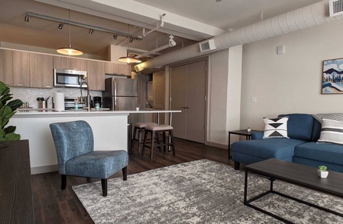 Downtown Wichita Apartment | Upgraded Kitchen with Fitness Studio in DT Wichita