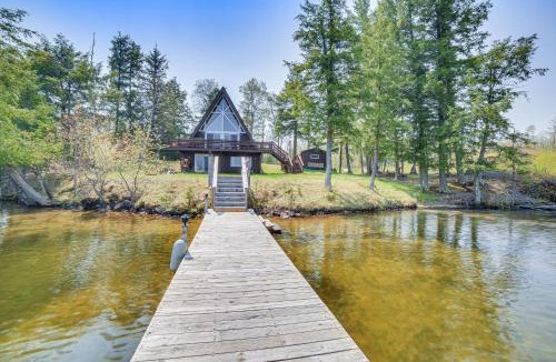 Channing House | Upper Peninsula Lakefront A-Frame Cabin w/Dock