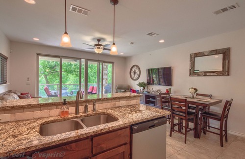 New Braunfels Condo | Upscale Guadalupe Riverfront with a pool and direct river access!
