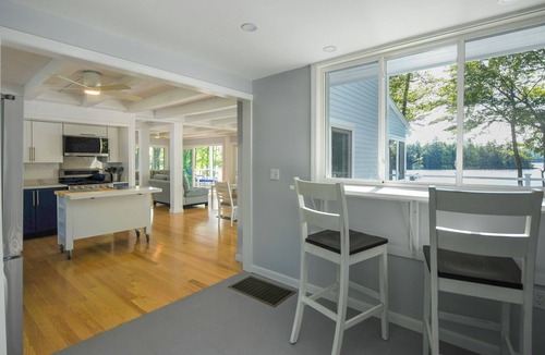 Harrison House | Upscale Lake House with Dock, Beach & Panoramic Views