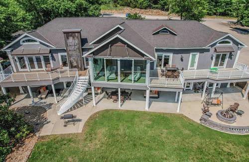 Lake Ozark House | Upscale Lakefront Luxury at Lake of the Ozarks - Private Dock, Quiet Cove