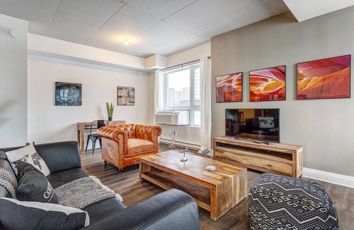 Laval Apartment | Urban 2BR Escape In-suite Laundry and Terrace