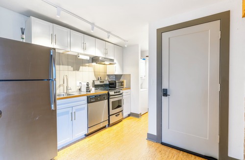 Rogers Apartment | Urban Brick Loft Studio Ride to Trails Walk to Dining, Shops & Nightlife