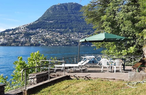 Caprino House | Vacation home with exclusive lake view, on Lake Lugano - lakeside plot, hiking area.