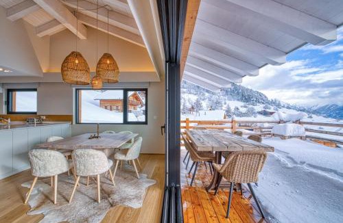Levron Ski Chalet | Verbier Village Levron 3br chalet large terrace facing south