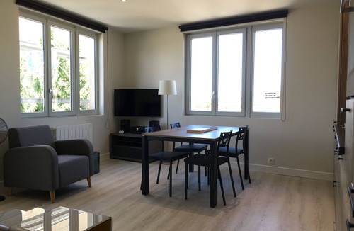 Chateauroux Apartment | Very bright, quiet gîte with panoramic view, opening onto huge terrace.