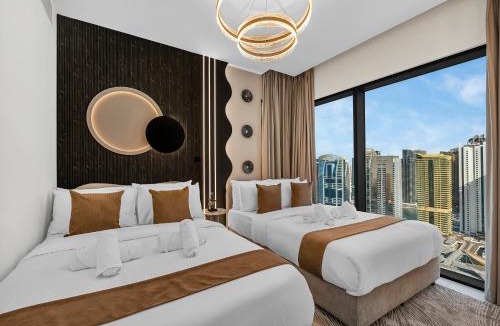 Dubai Marina Apartment | Vida Yacht Club # Up-scale 2BHK # Marina,Sea & Ain View