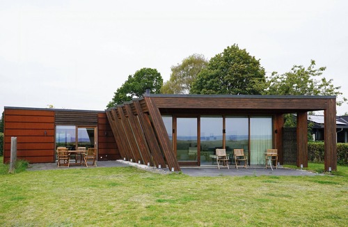 Lystrup House | View over Aarhus bay from striking architecture