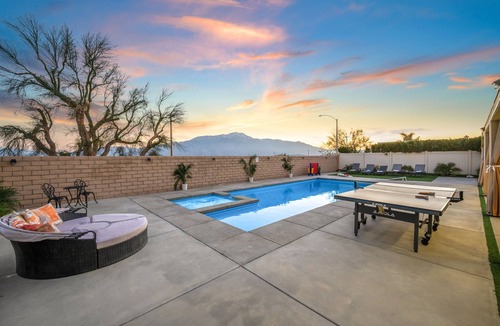 Desert Hot Springs House | Views, Gameroom, Saltwater Pool & Hot tub, Firepit