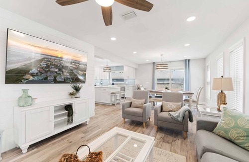 Vilano Beach House | Vilano Beachside Pool Arcade Theater Slide Firepit