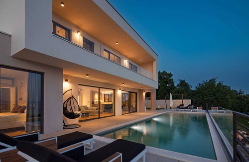 Kostrena Villa | Villa Dujma – Luxurious Wellness Escape with Sea View, Pools, Sauna, Gym & Massage Room