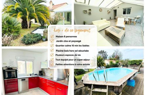 Talmont-Saint-Hilaire House | "VILLA DUPUY" Maison au calme de 124 m2, avec jardin clos et arboré, 8 personnes, piscine bois hors sol privative