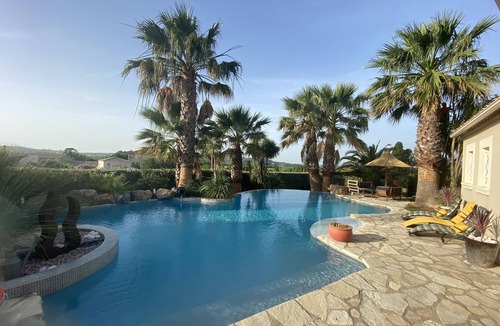 Saint-Genies-de-Fontedit Villa | VILLA KABEN Superb prestige villa 4*, heated pool, sauna, jacuzzi
