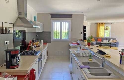 Saint-Nazaire House | Villa in Provence Occitane, private fenced pool, enclosed garden, air conditioning